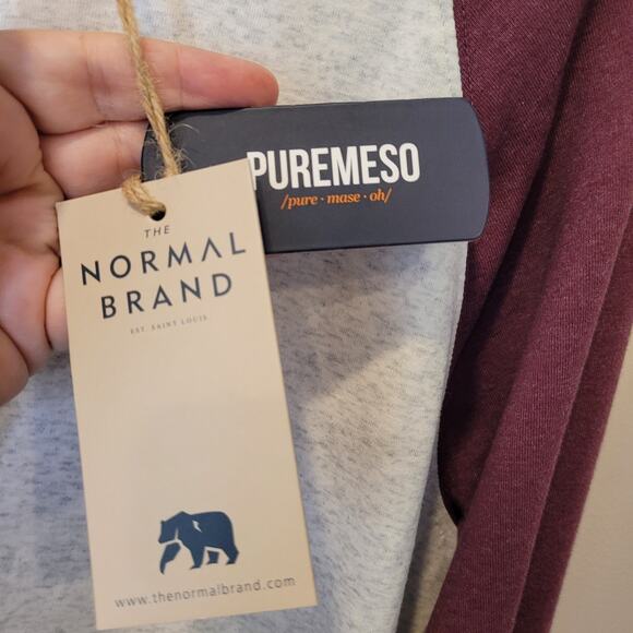 The Normal Brand Puremeso Long Sleeve Henley Shirt New Medium Gorpcore - Picture 7 of 9